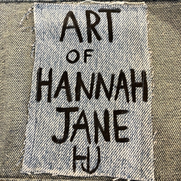 Hand painted ROCKY MTNS denim jacket - Picture 5 of 5